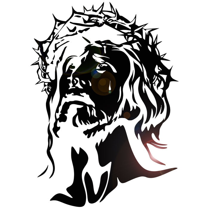 Виниловая наклейка на стену Бог Иисус Религия Христианский Мессия Человек Голова Наклейки Уникальный подарок (764ig)