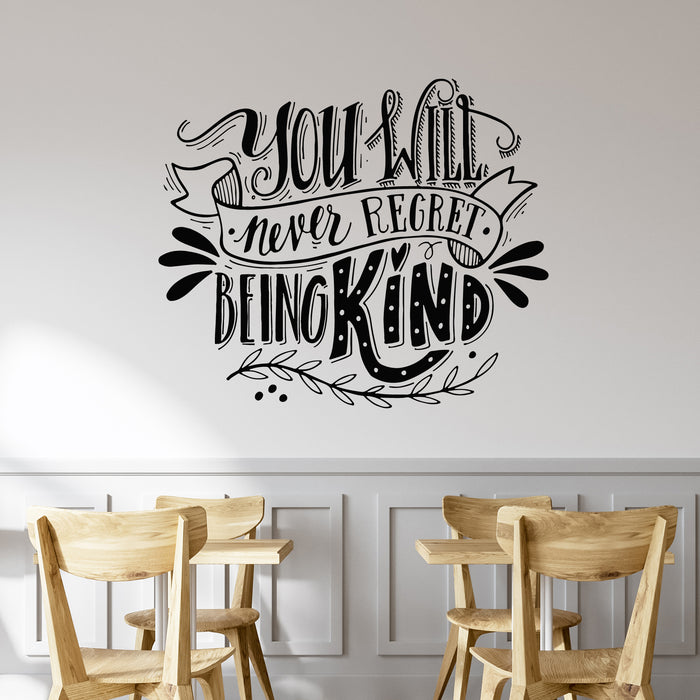 Vinyl Wall Decal Being Kind Inspiration Quotes Lettering Stickers Mural (g9365)