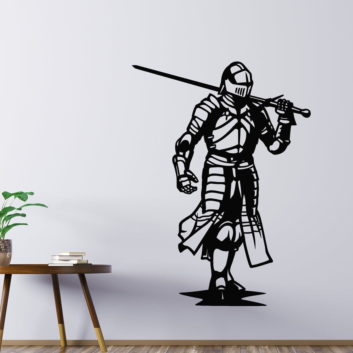 Vinyl Wall Decal Medieval Knight Armor Sword Helmet Knight Stickers Mu ...