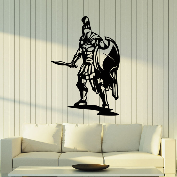 Vinyl Wall Decal Sparta Ancient Warrior Gladiator Spartan Stickers Mural (g8660)