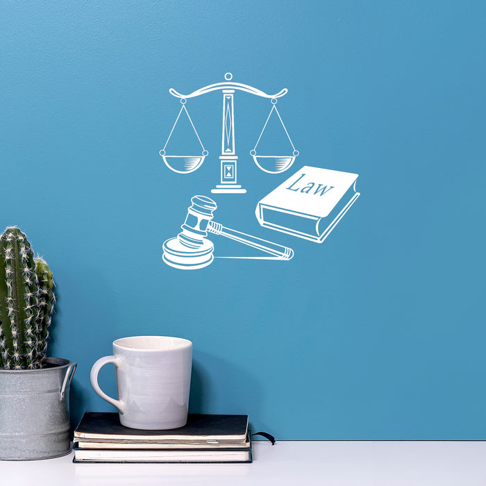 Виниловые наклейки на стену, украшение для суда, правосудия, настенные наклейки, уникальный подарок (405ig)