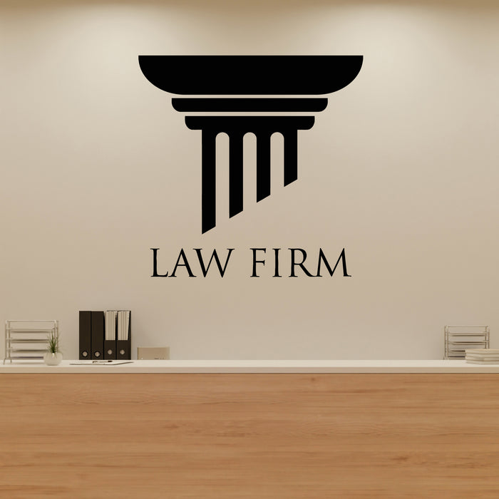 Vinyl Wall Decal Column Logo Law Firm Lawyer Office Decor Stickers Mural (g9438)
