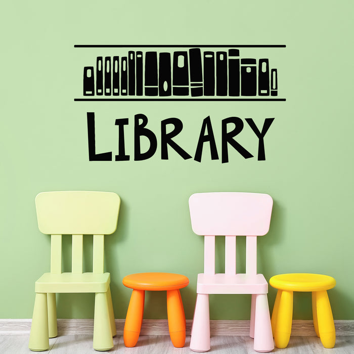 Vinyl Wall Decal Student School Library Bookworm Books Reading Stickers Mural (g9840)