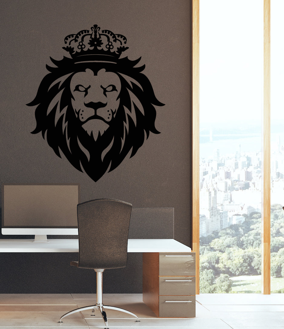 Vinyl Wall Decal Lion King African Animals Head Majestic Stickers Mura ...
