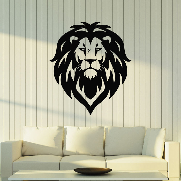 Vinyl Wall Decal Lion Head Logo African Wild Animal Decor Stickers Mural (g8687)