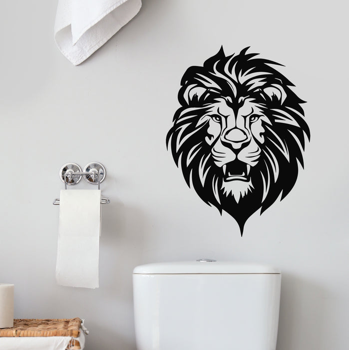 Vinyl Wall Decal Wild Lion Head Decor Beauty African Animal Stickers Mural (g9692)