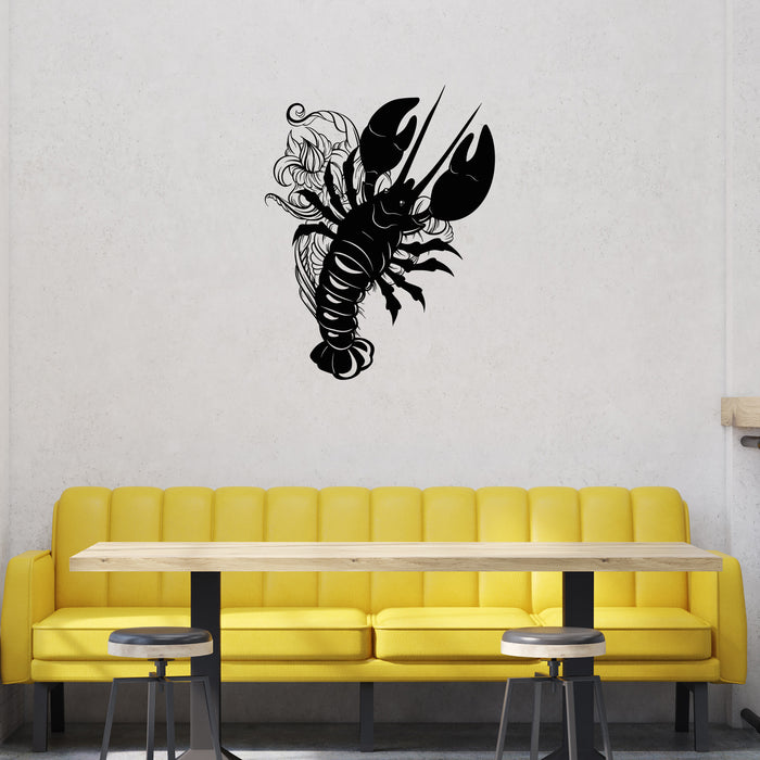 Vinyl Wall Decal Lobster Sea Animal Art Decor For Restaurant Stickers Unique Gift (1227ig)