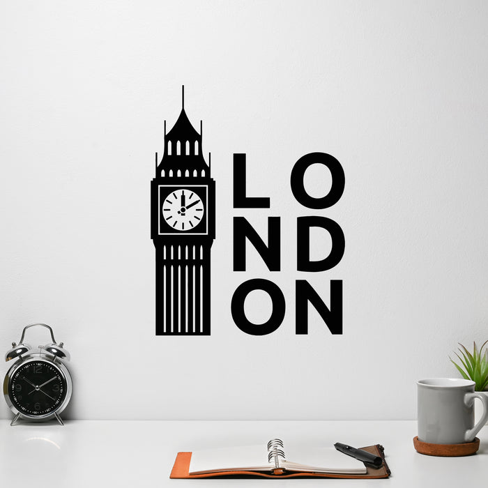 Vinyl Wall Decal London Big Ben Westminster Bridge Clock Tower Stickers Mural (g8935)