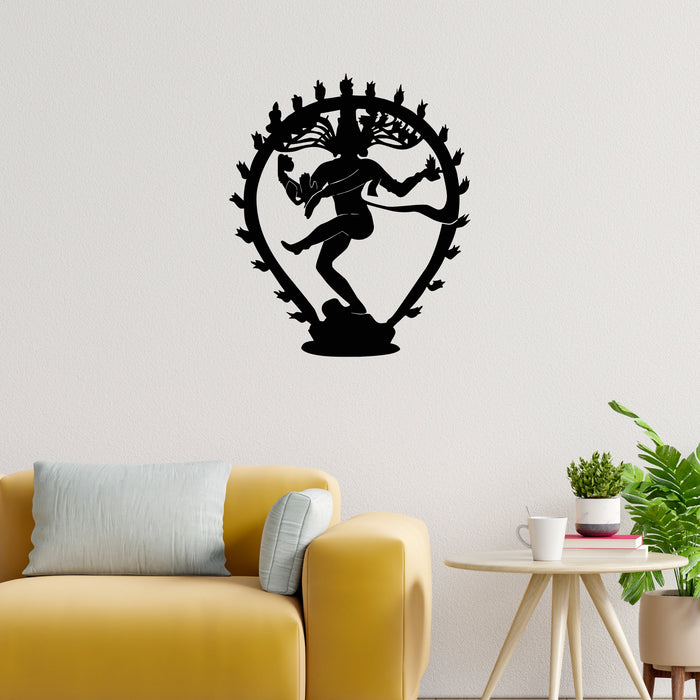 Vinyl Wall Decal Shiva Silhouette Hinduism God Hindu Religion Art Stickers Unique Gift (ig4961)