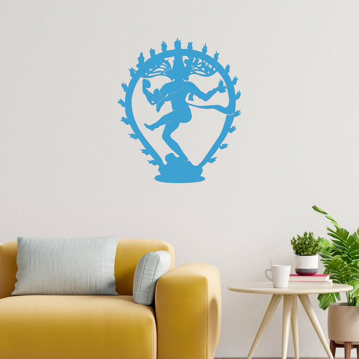 Vinyl Wall Decal Shiva Silhouette Hinduism God Hindu Religion Art Stickers Unique Gift (ig4961)