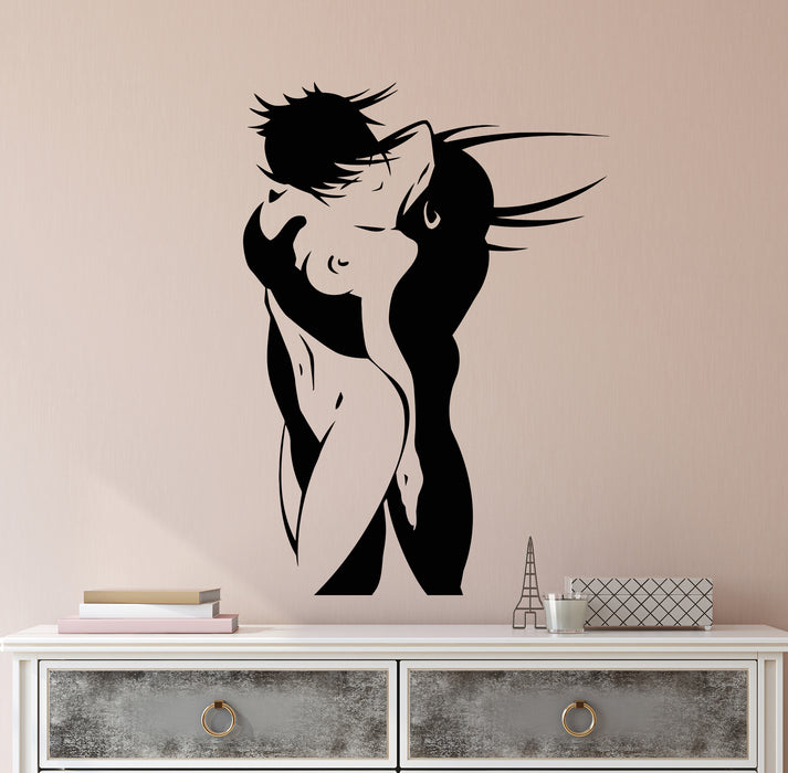 Vinyl Decal Love Couple Romantic Bedroom Decor Wall Stickers Mural Unique Gift (ig2700)