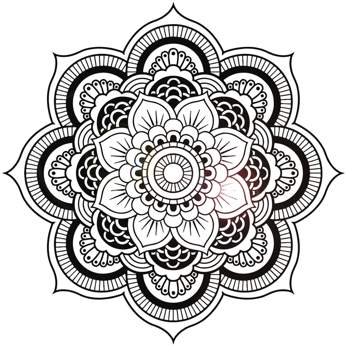 Lotus Flower Mandala Vinyl Wall Decal Décor Pattern Sticker Mural Unique Gift (119ig)