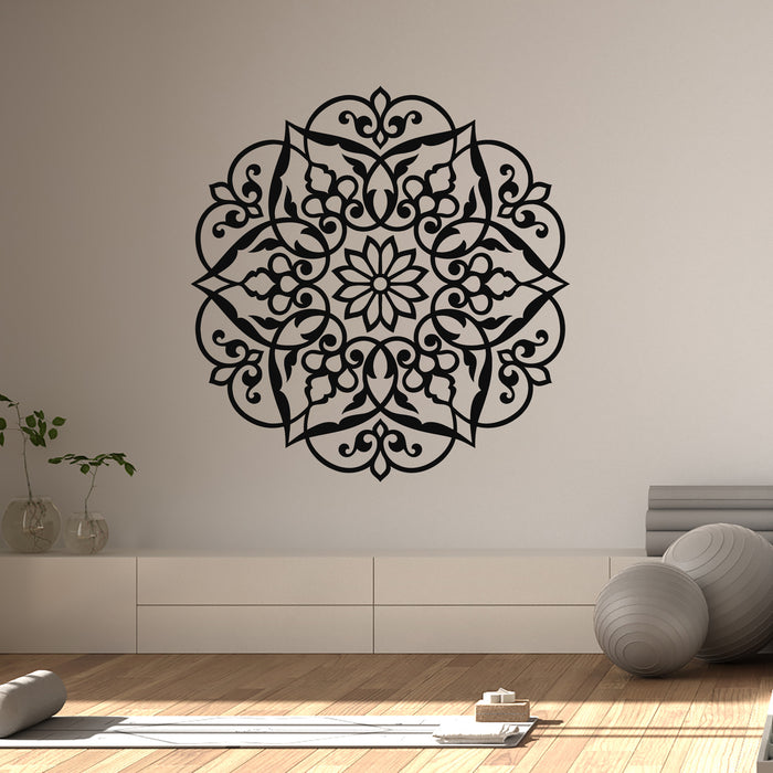 Vinyl Wall Decal Oriental Flower Pattern Mandala Ornament Stickers Mural (L092)