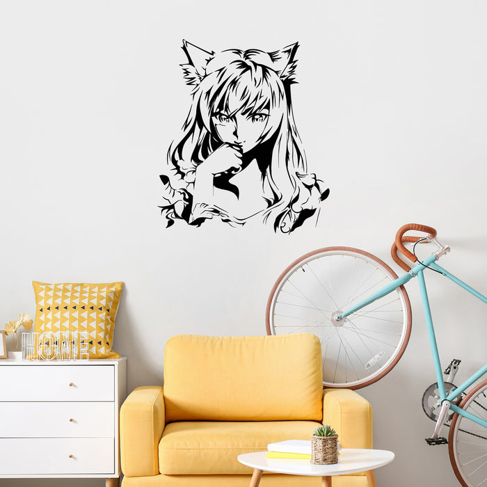 Vinyl Wall Decal Anime Girl Manga Room Art Kids Child Stickers Mural Unique Gift (ig4627)