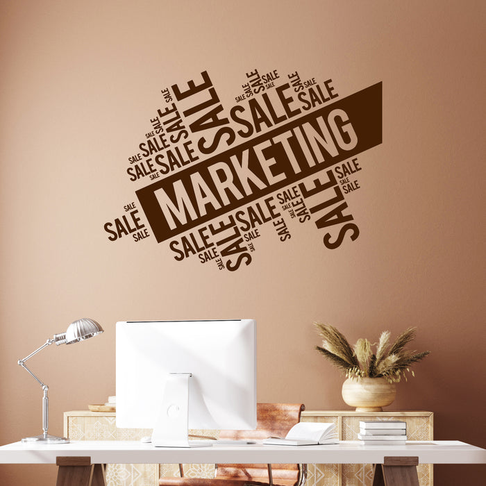 Vinyl Wall Decal Marketing Sale Words Cloud Office Art Decorating Stickers Mural Unique Gift (ig5041)