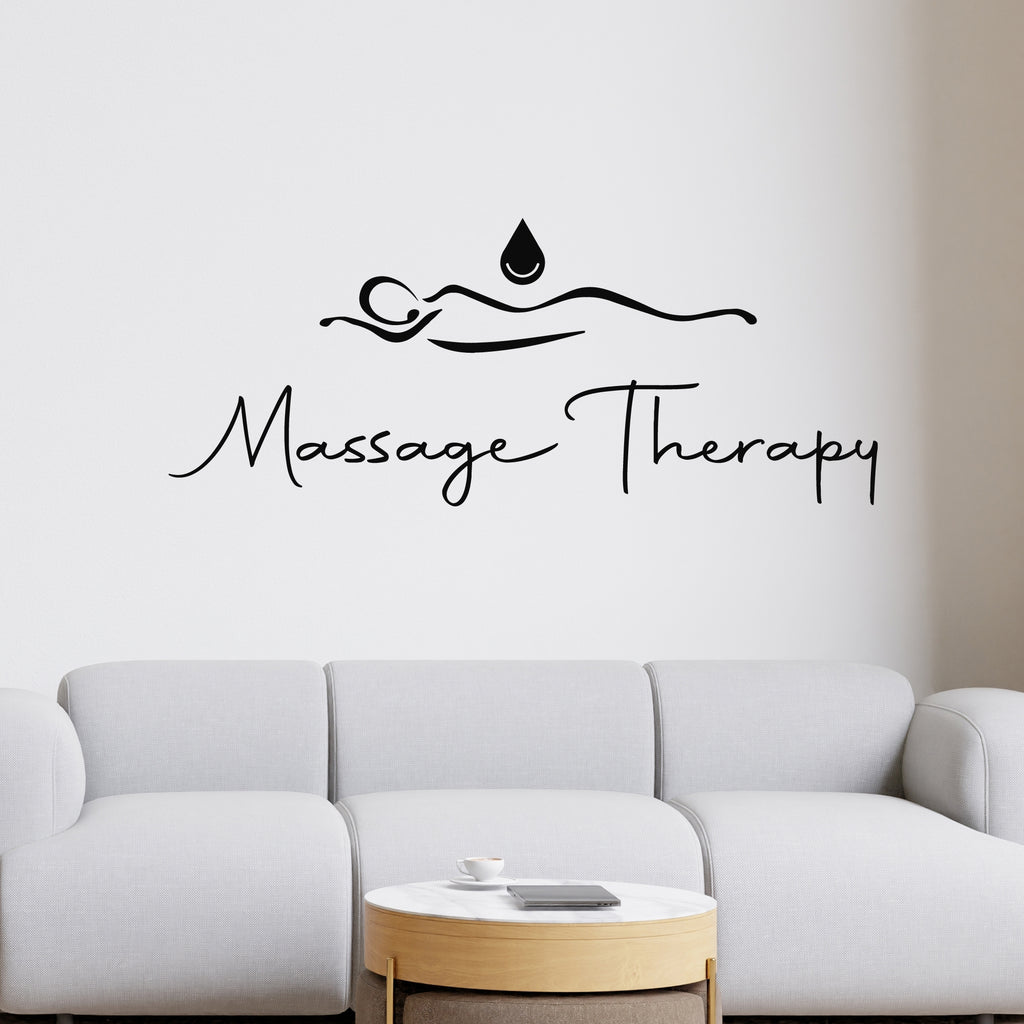 Wandaufkleber „Spa Massage“ – Dekoratives Wandbild 63x57 Cm Für Massage Salon, Wellnessbereich & Wohlfühlzimmer