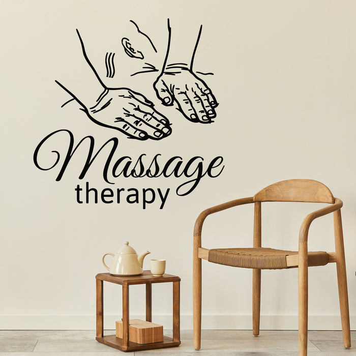 Vinyl Wall Decal Professional Massage Therapy Care Relax Hands Stickers Mural (g8978)