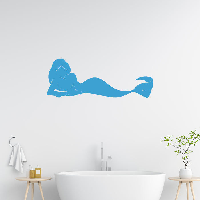 Vinyl Wall Decal Mermaid Siren Marine Bathroom Decor Stickers Mural Unique Gift (ig4370)