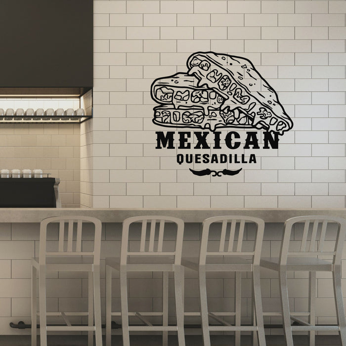 Vinyl Wall Decal Mexican Food Cuisine Quesadilla Kitchen Decor Stickers Mural (g8709)