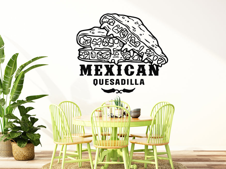 Vinyl Wall Decal Mexican Food Cuisine Quesadilla Kitchen Decor Stickers Mural (g8709)