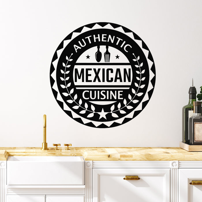 Vinyl Wall Decal Text Mexican Cuisine Authentic Food Words Stickers Mural (g9528)