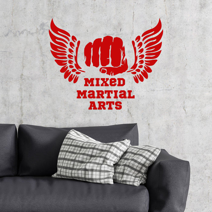 Vinyl Wall Decal Mixed Martial Arts MMA Fight Fighter Stickers Unique Gift (ig4180)