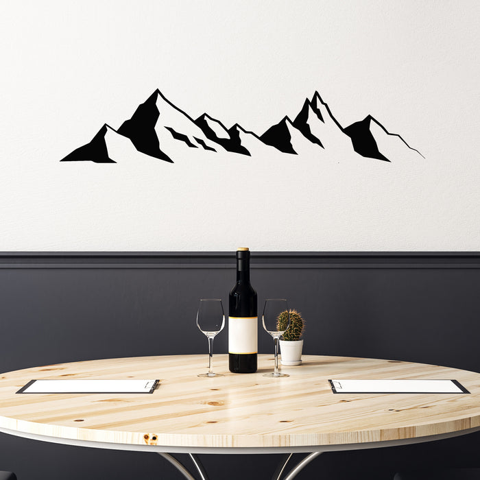 Vinyl Wall Decal Mountains Landscape Home Interior Decor Nature Stickers Mural (g8873)