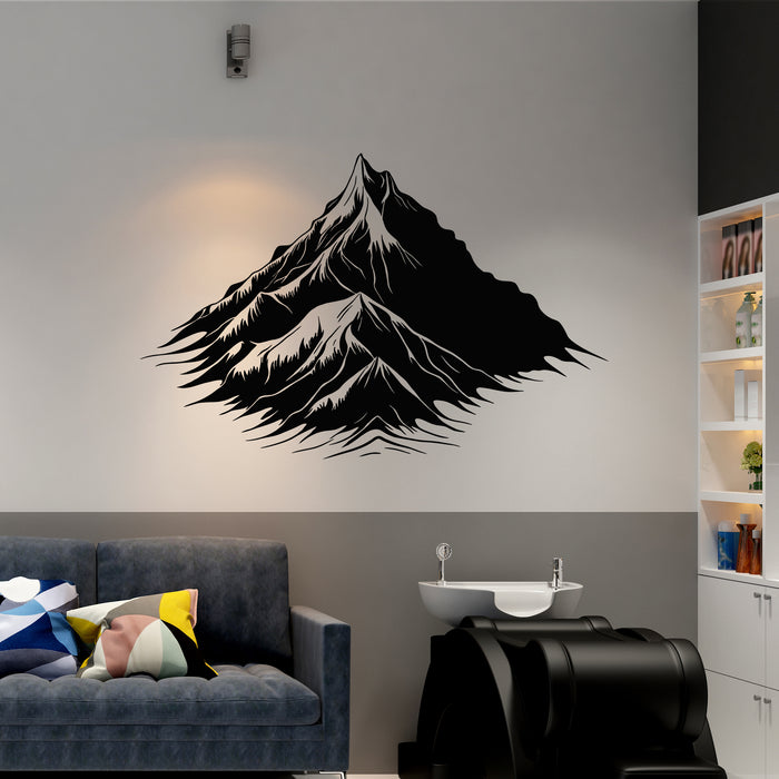 Vinyl Wall Decal Beauty Nature High Mountains Peaks Valleys Stickers Mural (g9710)