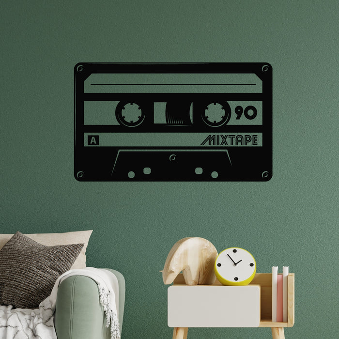 Vinyl Wall Decal Audio Cassette Tapes Retro Style Music Listen Stickers Mural (g9890)