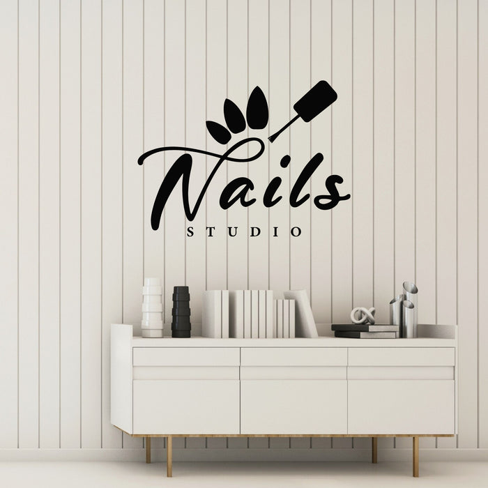 Vinyl Wall Decal Express Nails Salon Beauty Center Pedicure Fashion Stickers Mural (g8566)
