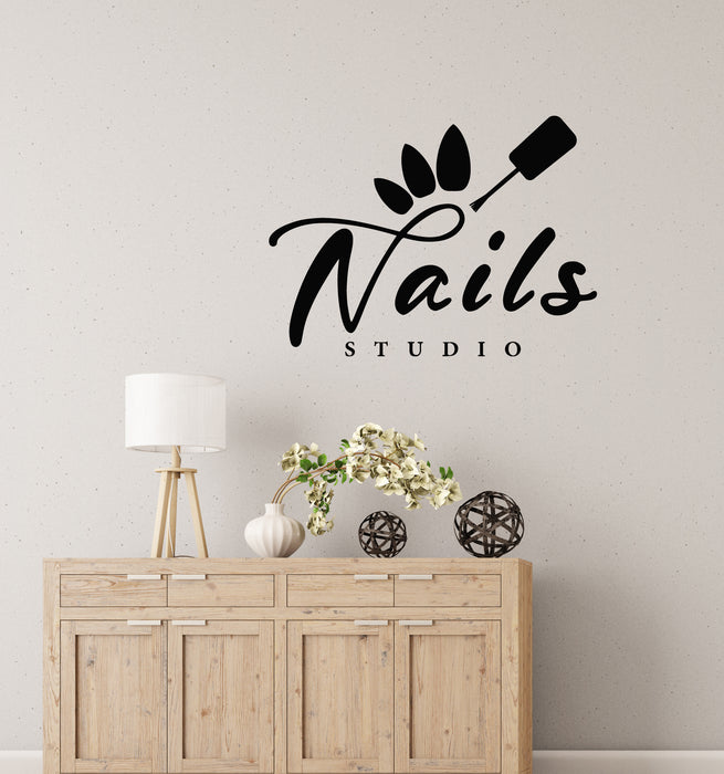 Vinyl Wall Decal Express Nails Salon Beauty Center Pedicure Fashion Stickers Mural (g8566)