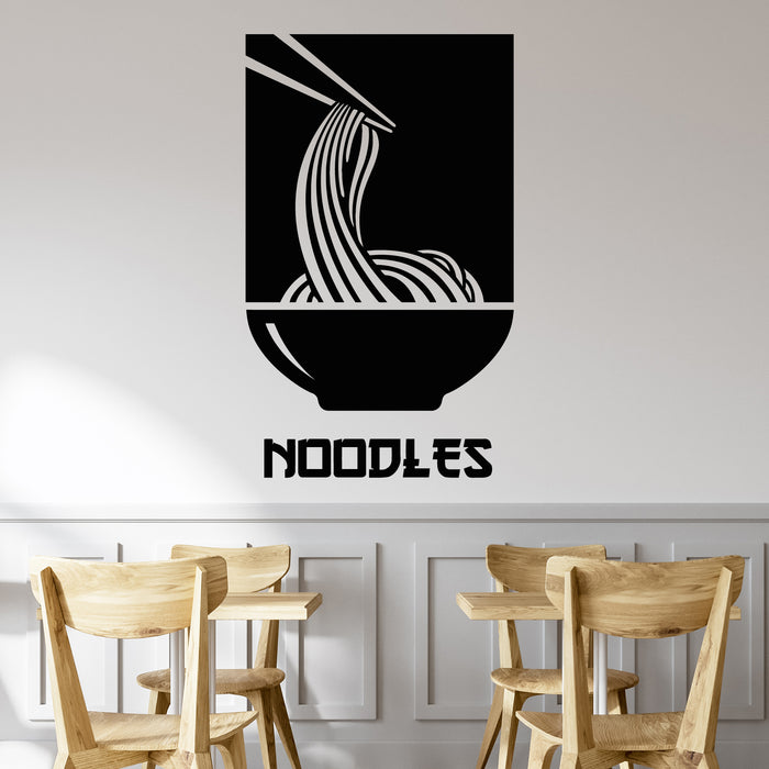 Vinyl Wall Decal Bowl Noodles Logo Ramen Fast Food Restaurant Stickers Mural (g9152)