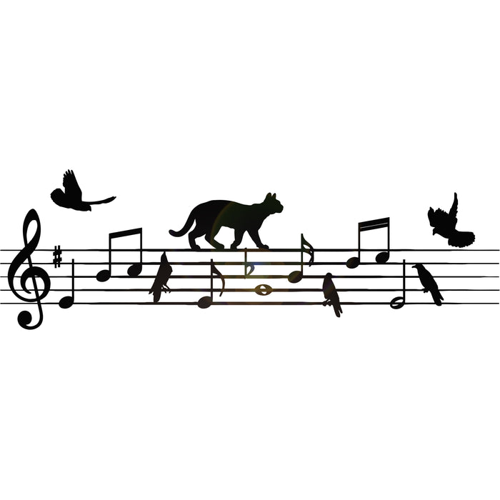 Vinyl Wall Decal Notes Music School Bird Cat Nursery Children's playroom Stickers Unique Gift (1035ig)