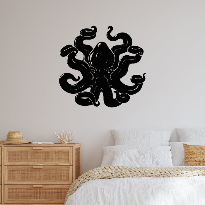 Vinyl Wall Decal Octopus Tentacles Ocean Sea Animal Bathroom Stickers Mural Unique Gift (ig5052)