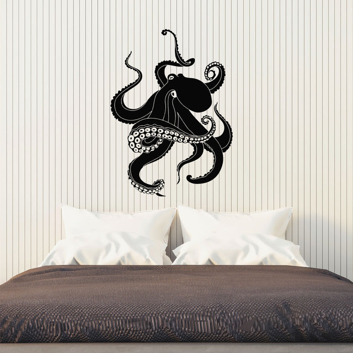 Vinyl Wall Decal Octopus Tentacles Ocean Sea Marine Animal Stickers Mural (g8504)