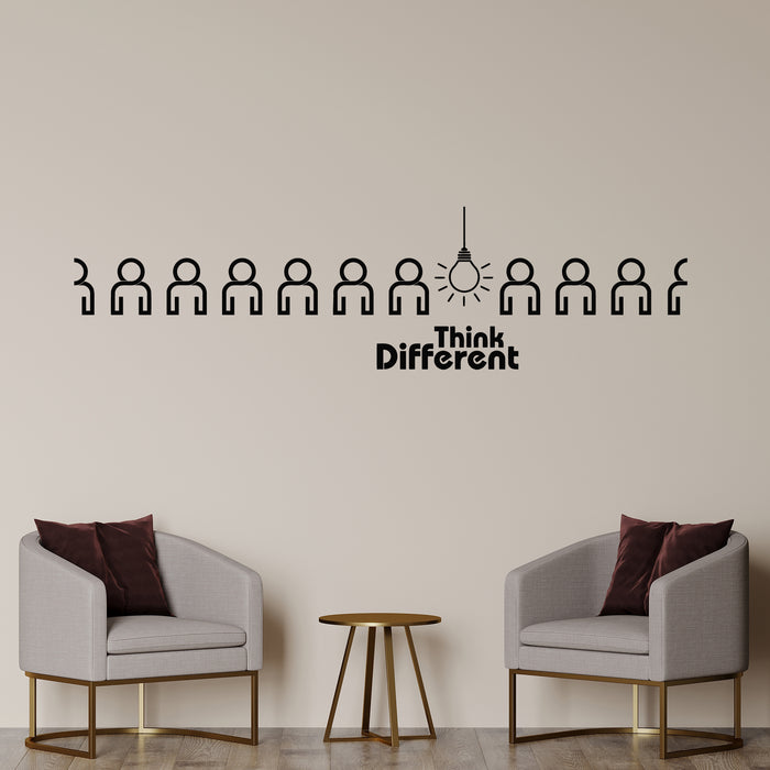 Vinyl Wall Decal Think Different Teamwork Makes Dream Work Idea Stickers Mural (g9772)