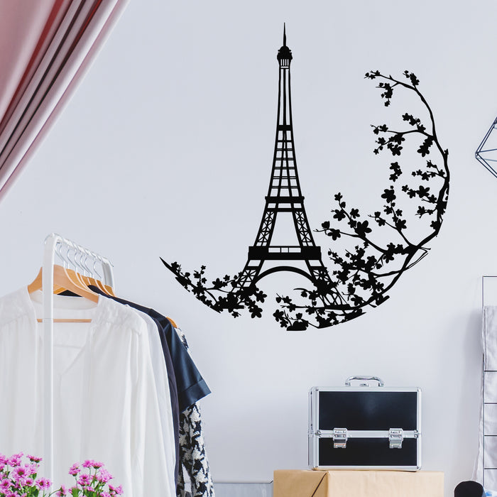 Vinyl Wall Decal Great Paris City French Room Decor Eiffel Tower Stickers Mural (g9029)