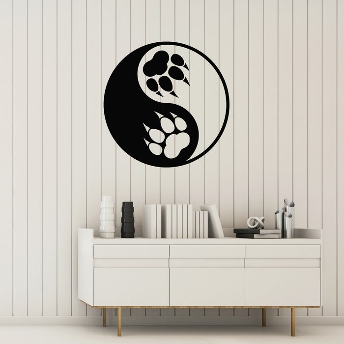 Vinyl Wall Decal Beast Paw Bear Claw Symbol Yin Yang Decor Stickers Mural (g8710)
