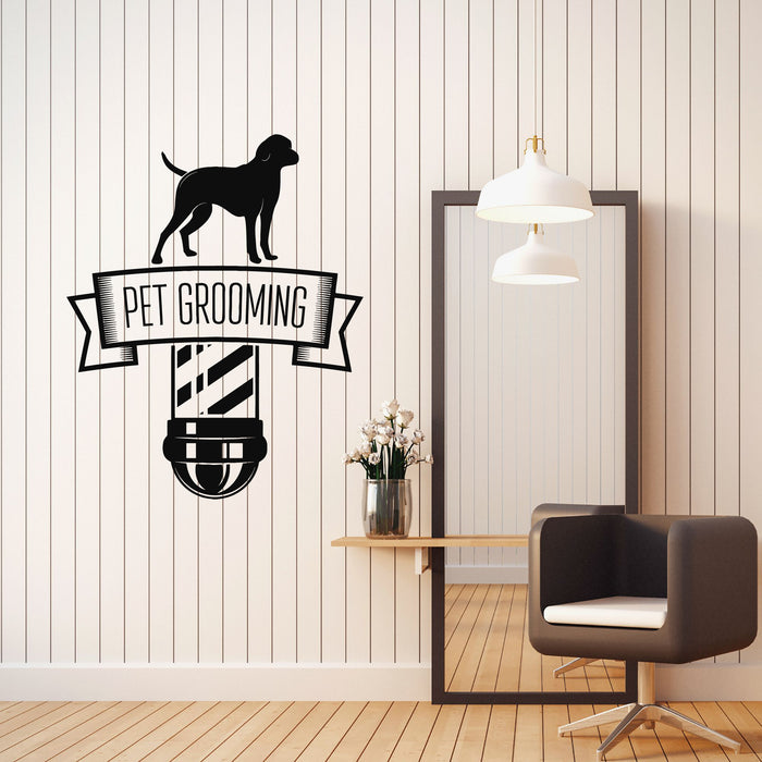 Vinyl Wall Decal Dog Pet Grooming Logo Beauty Animal Care Stickers Mural (g8534)