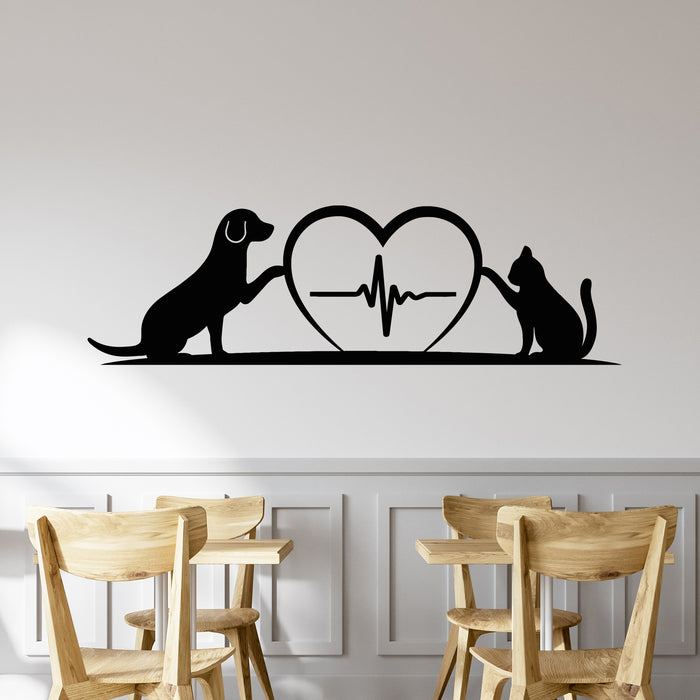 Vinyl Wall Decal Veterinary Clinic Emblem Pets Care Animals Stickers Mural (g9613)