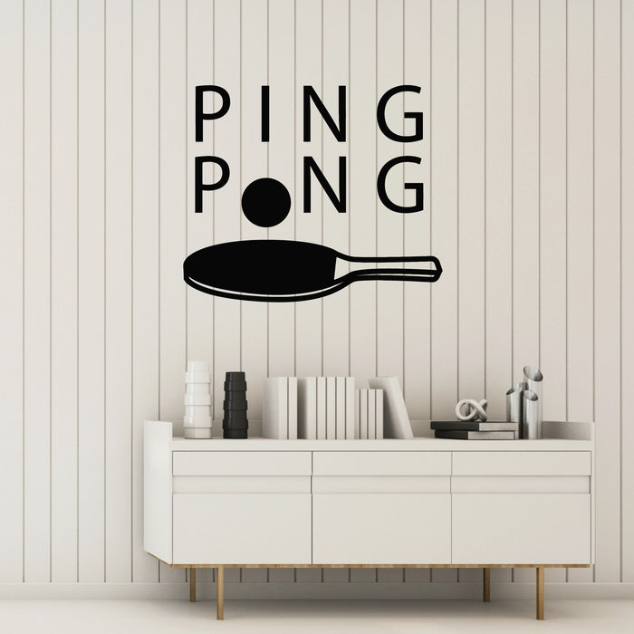 Vinyl Wall Decal Table Tennis Emblem Ping Pong Game Sport Stickers Mural (g8666)