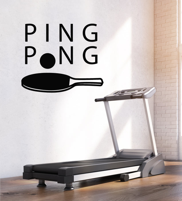 Vinyl Wall Decal Table Tennis Emblem Ping Pong Game Sport Stickers Mural (g8666)