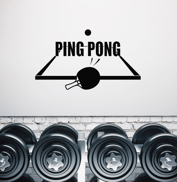 Vinyl Wall Decal Ping Pong Centre Sport Game Table Tennis Stickers Mural (g8731)