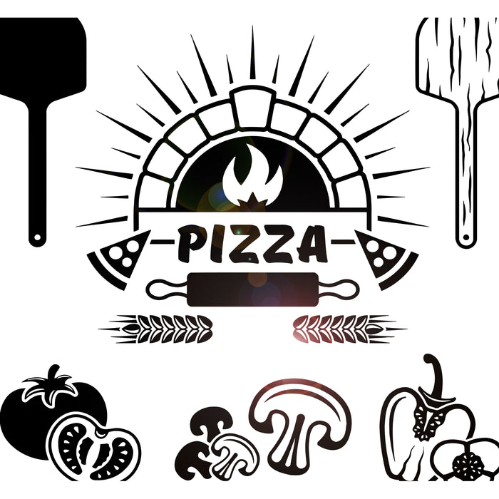 Vinyl Wall Decal Pizza Italian Restaurant Cooking Stickers Unique Gift (ig4075)