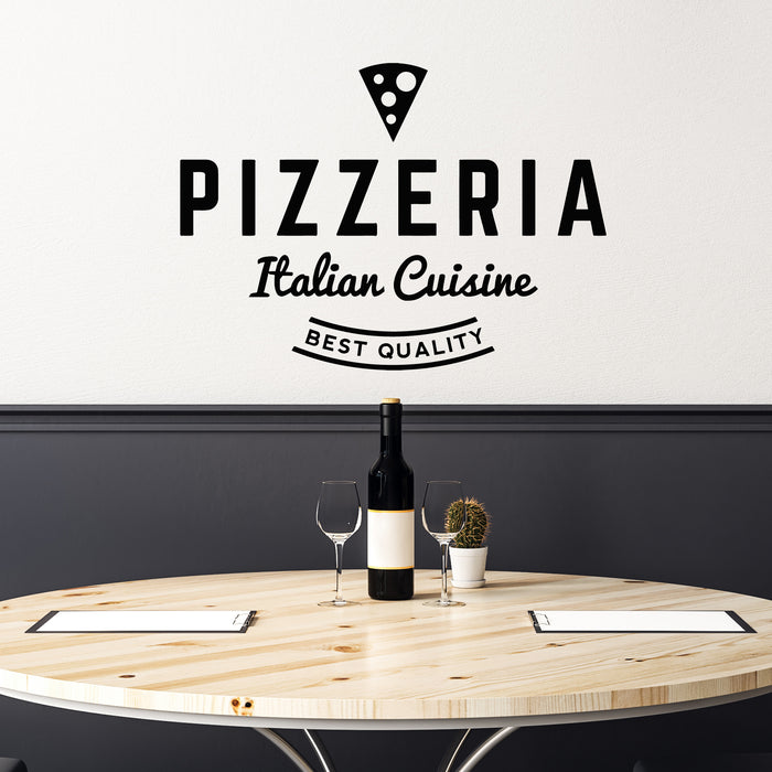 Vinyl Wall Decal Pizza Slice Italian Cuisine Best Quality Pizzeria Stickers Mural (g9243)