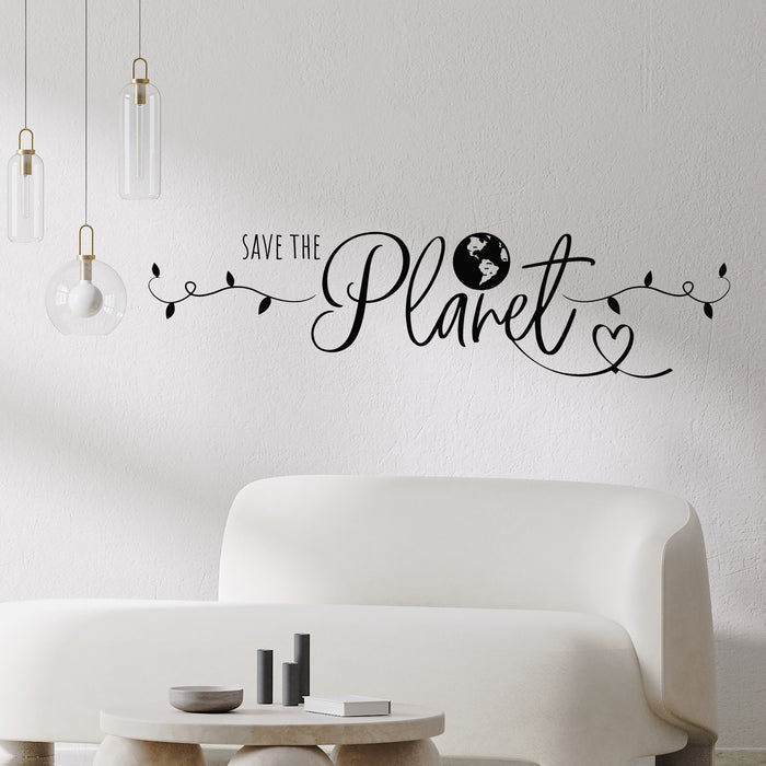 Виниловые наклейки на стену с надписью «Спасите планету», вдохновляющие фразы, наклейки, настенная живопись (g8817)