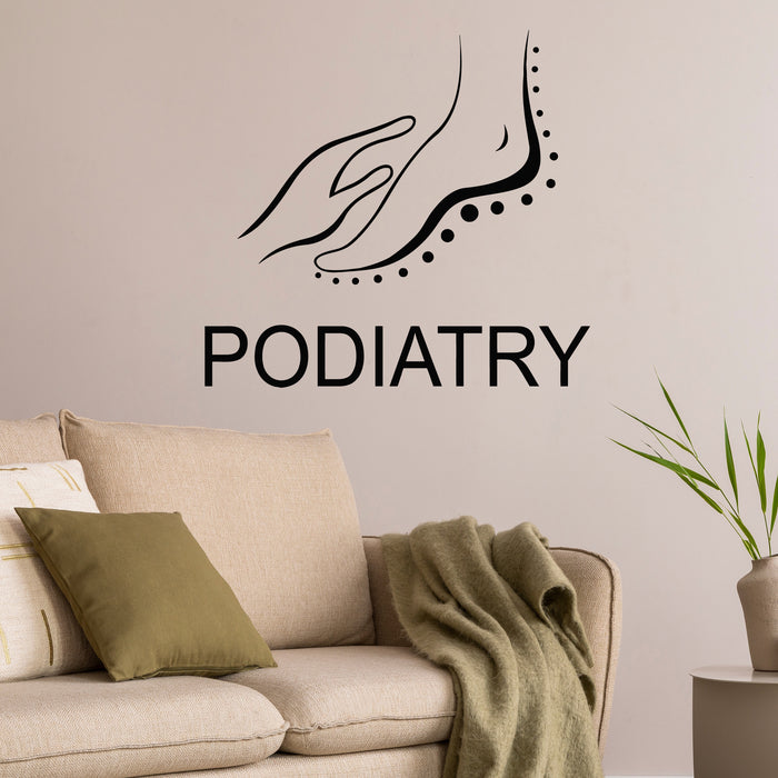 Vinyl Wall Decal Ankle Foot Podiatry Reflexology Logo Feet Stickers Mural (L159)