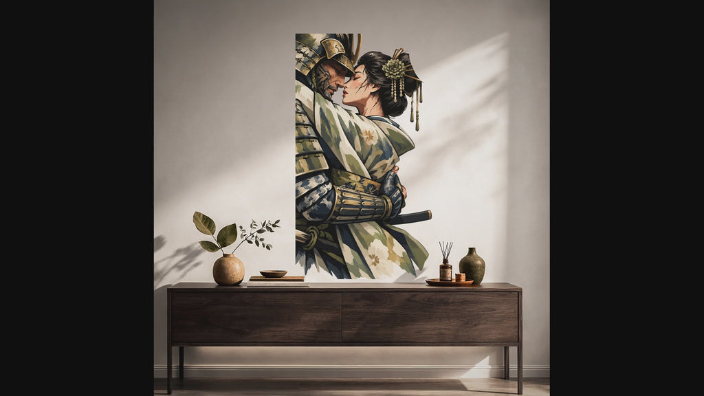 Video tour of the samurai couple wall decal
