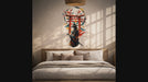 Samurai beneath a red torii gate and flowering branches wall decal video