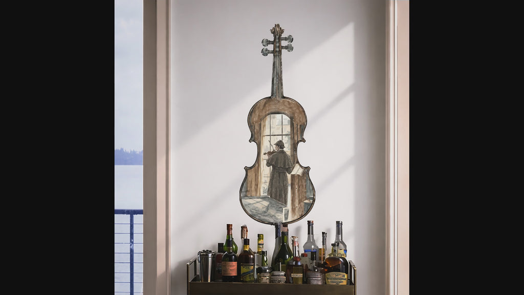 Sherlock Holmes playing violin wall decal in interior views
